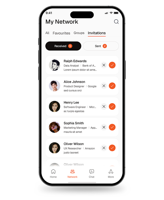 Business professional network